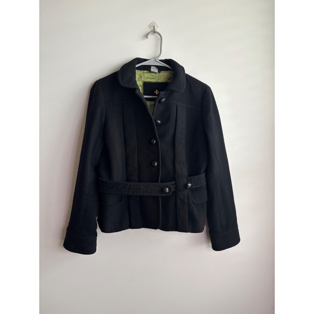 J.Crew Black Wool Coat Women Size 2